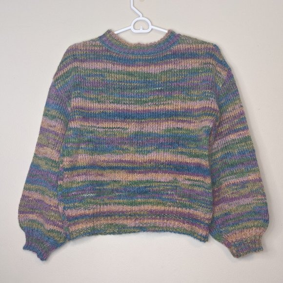 Love by Design Rainbow Wool Blend Knit Sweater Size Small - Picture 5 of 6